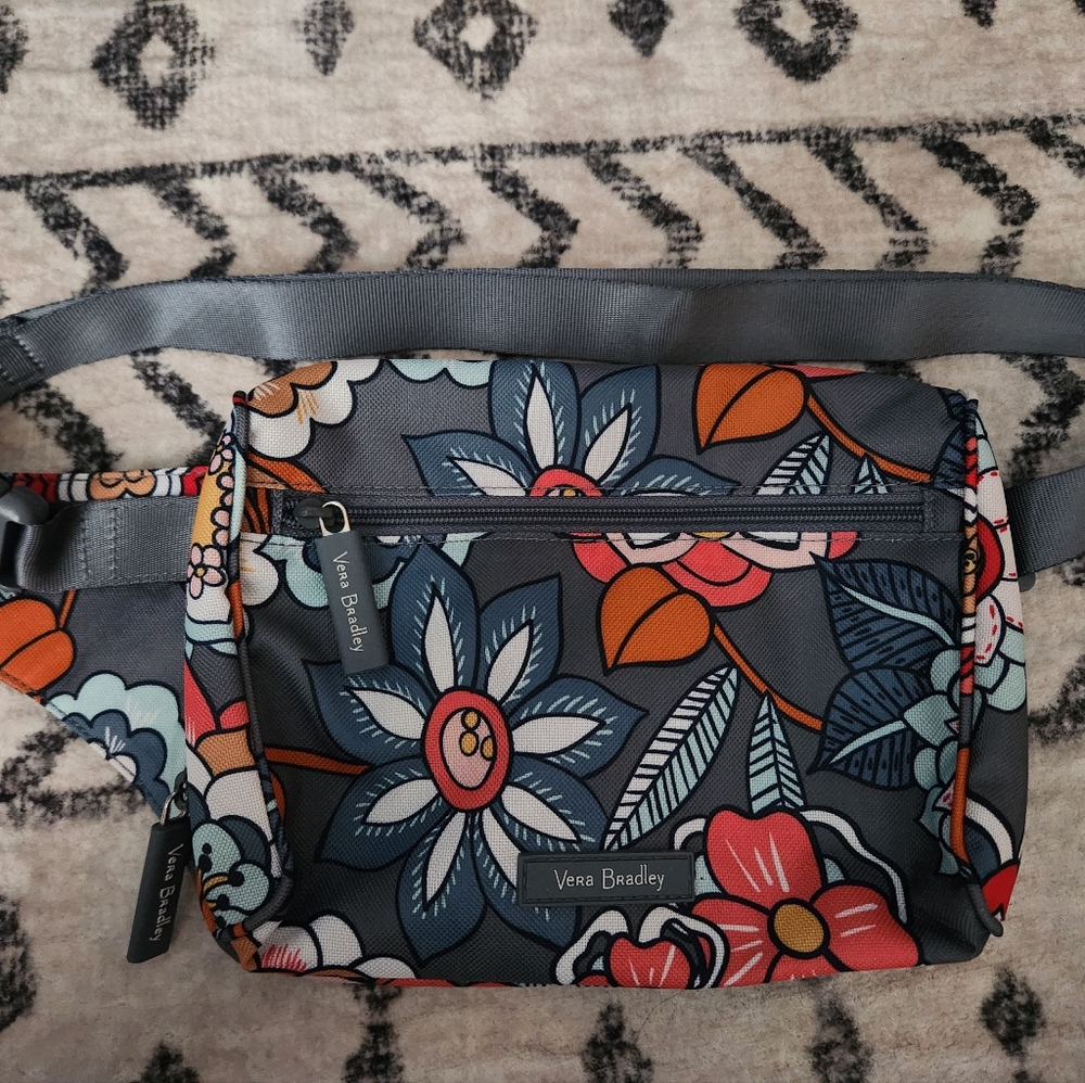 Vera Bradley Belt Bag in Tropical Evening color.